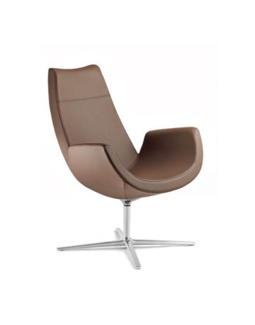 Chairs - Swivel armchair, fully upholstered with high back