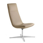 Armchairs - SKY is a swivel armchair, fully upholstered, with high back