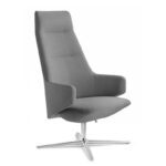 Melody Lounge - Scaun rotativ, complet tapitat cu cotiere integrate