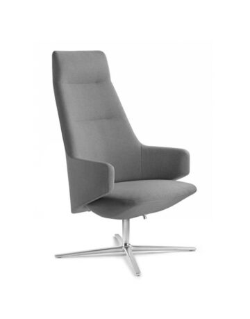 Melody Lounge - Scaun rotativ, complet tapitat cu cotiere integrate