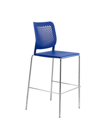 Scaune de bar Time - Scaun de bar stivuibil, sezut si spatar din plastic, spatar cu perforatii.
