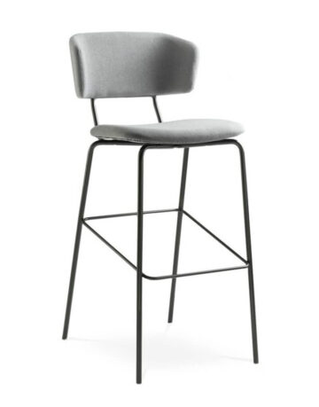 Scaune de bar Flexi - Scaun de bar, inaltime sezut la 75 cm, structura din otel, sezutul si spatarul sunt tapitate complet