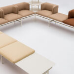 Canapele - Agora poate fi o canapea modulara, banca, raft sau in mix din toate acestea. A fost testata in diferite conditii de medii pentru co-working pentru a i se confirma functionalitatea