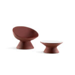 Mobilier de exterior - O masa de cafea mica cu blat HPL ce poate fi ales separat.