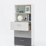 Storage furniture - Designed for optimal use of space, they bring a plus in the organization of the workspace.