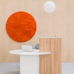 Mobila receptie - receptia Ovo este combunatia optima ce ofera clientilor de a avea un spatiu de lucru individual. Blatul oval indeplineste in acelasi timp un rol pentru spatiul de lucru, un element ce face receptia sa devina multufunctionala si pentru clientii cu dizabilitati.