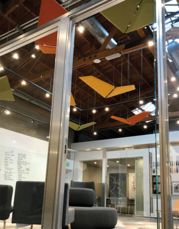 V-flap sound-absorbing panels