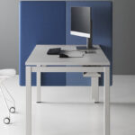 Set of acoustic panels for desks.