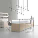 LED reception model. is designed to promote conversation and work efficiency.