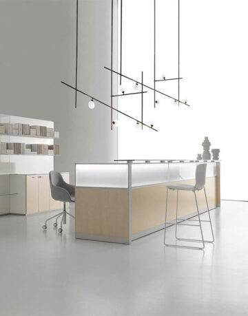 Modelul de recepție LED. este conceput pentru a promova conversația și eficiența muncii.