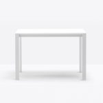 Extending table available in three sizes with steel frame and melamine top.