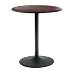 Pipe table with black frame and round top - formota fitout