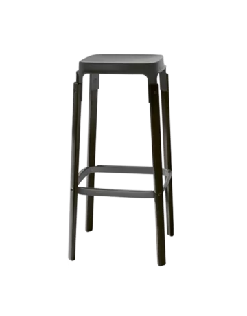STEELWOOD scaun de bar negru - formota fitout
